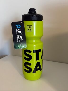 Stay Salty Neon Yellow Squeeze Water Bottle LMNT Purist Travel Bike 26oz NEW